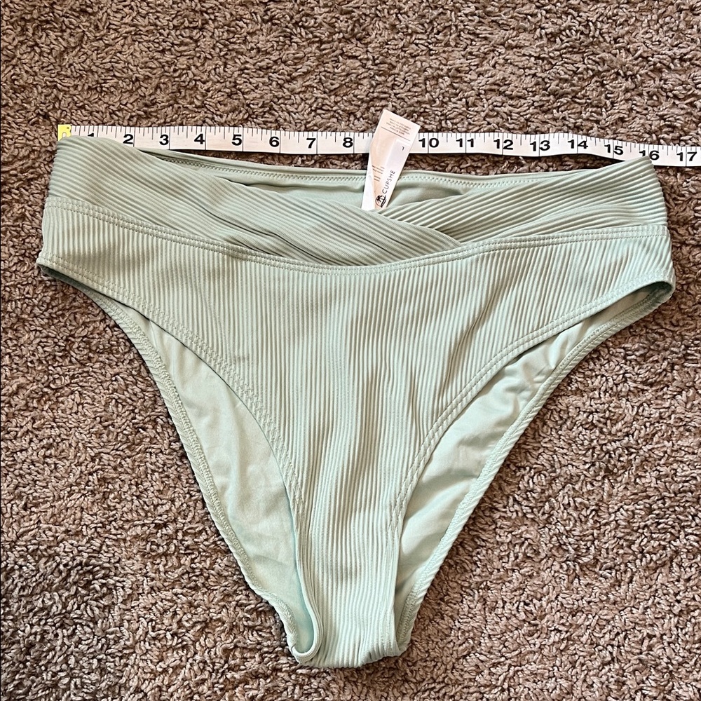 Cupshe Mint Ribbed Underwire Bikini Set - Picture 4 of 5